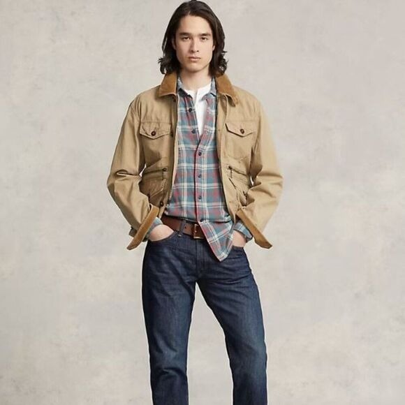 Polo Ralph Lauren Mens Straight Fit Dark Wash Denim Jeans