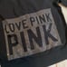 Victoria's Secret Love Pink Dog Black Long-Sleeved Rhinestone Zip Up Hoodie