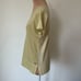 Loro Piana Chartreuse White Cashmere Striped Short Sleeve Crewneck T-Shirt EUC S