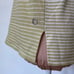 Loro Piana Chartreuse White Cashmere Striped Short Sleeve Crewneck T-Shirt EUC S