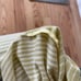 Loro Piana Chartreuse White Cashmere Striped Short Sleeve Crewneck T-Shirt EUC S