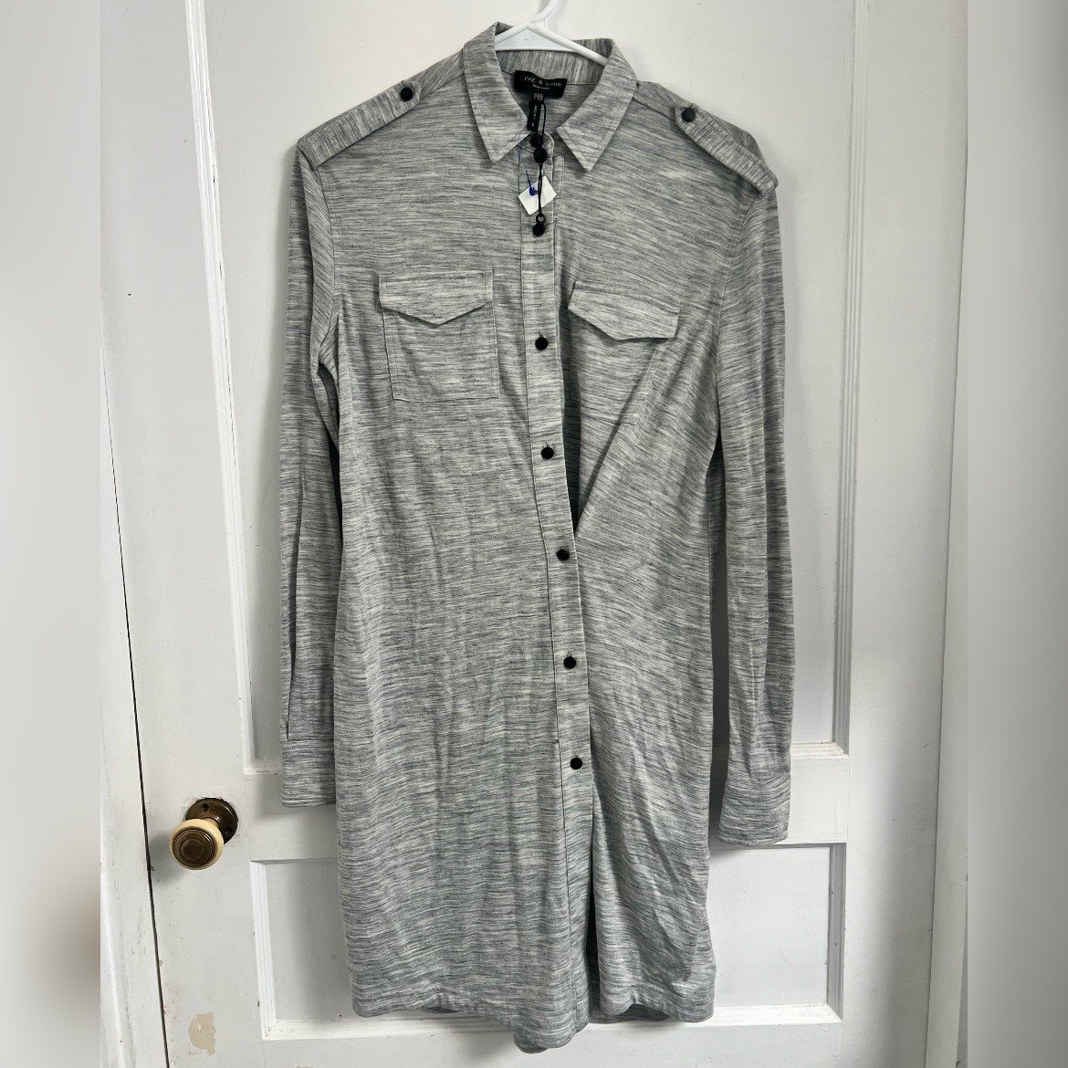 RAG & BONE LEYTON SHIRT DRESS Grey New Size XXS 325