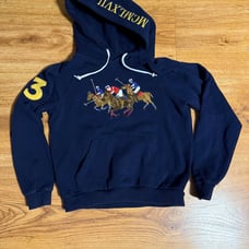 Polo Ralph Lauren Womens Triple Pony Polo Match Hoodie Navy Small
