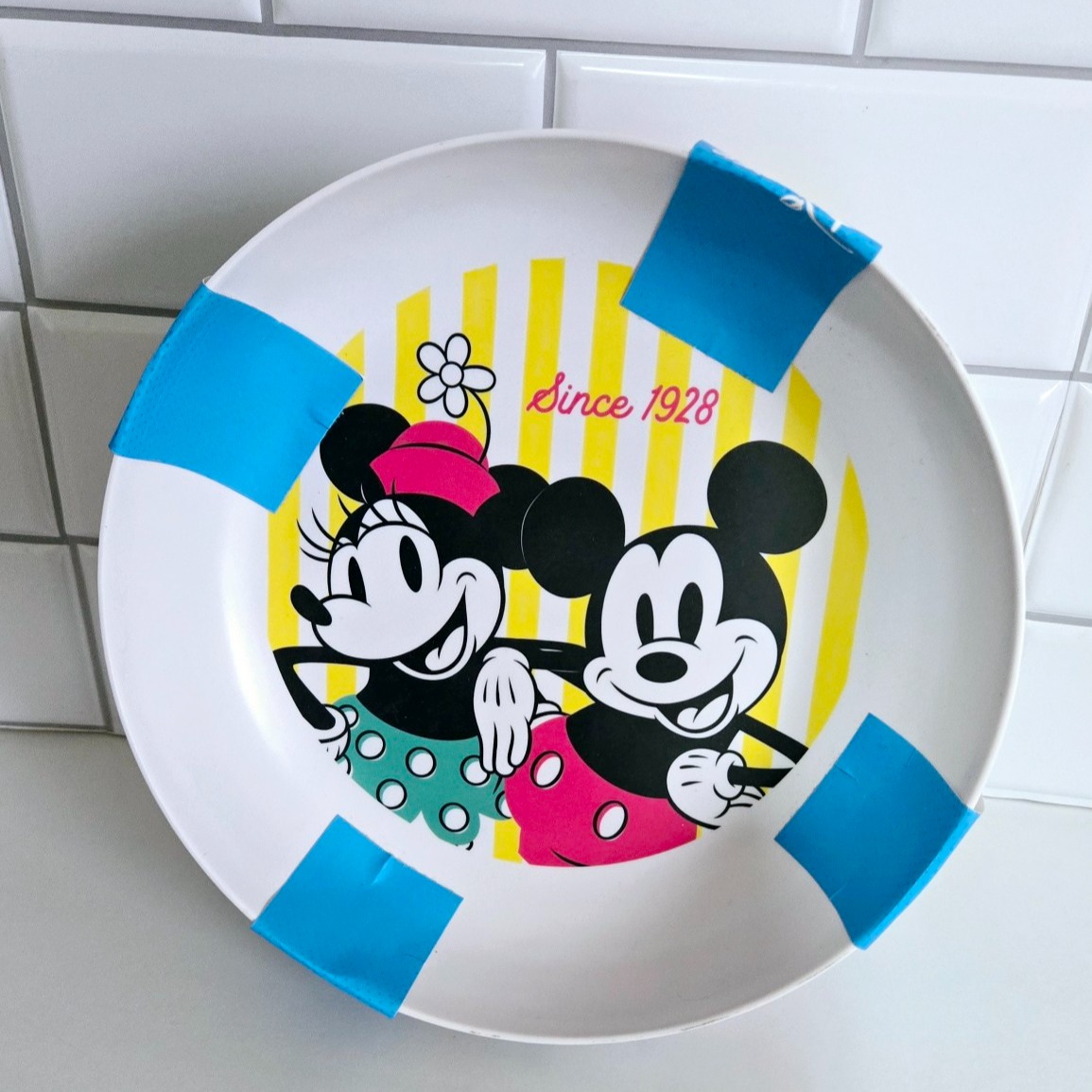 Disney Mickey & Minnie Mouse Melamine Dinner Bowls Set of 4