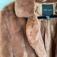 New Look Faux Fur Coat - Brown