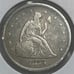 1875-S Seated Liberty Silver Twenty Cent Piece ~ Very Good/Fine Condition