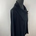 NEW TEREZ Black Foldover Collar 1/2 Zip Sweater Zipper Hem Tunic Jacket USA S