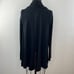 NEW TEREZ Black Foldover Collar 1/2 Zip Sweater Zipper Hem Tunic Jacket USA S
