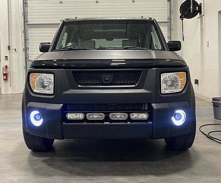 White LED Angel Eye Fog Light Kit Lamps for 2003-2011 Honda Element 05 06 07