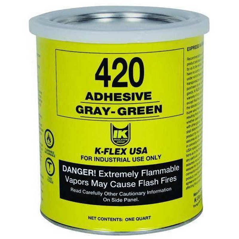 K-FLEX USA Adhesive, Gray, 1 qt.Size, 5 to 10 min.App