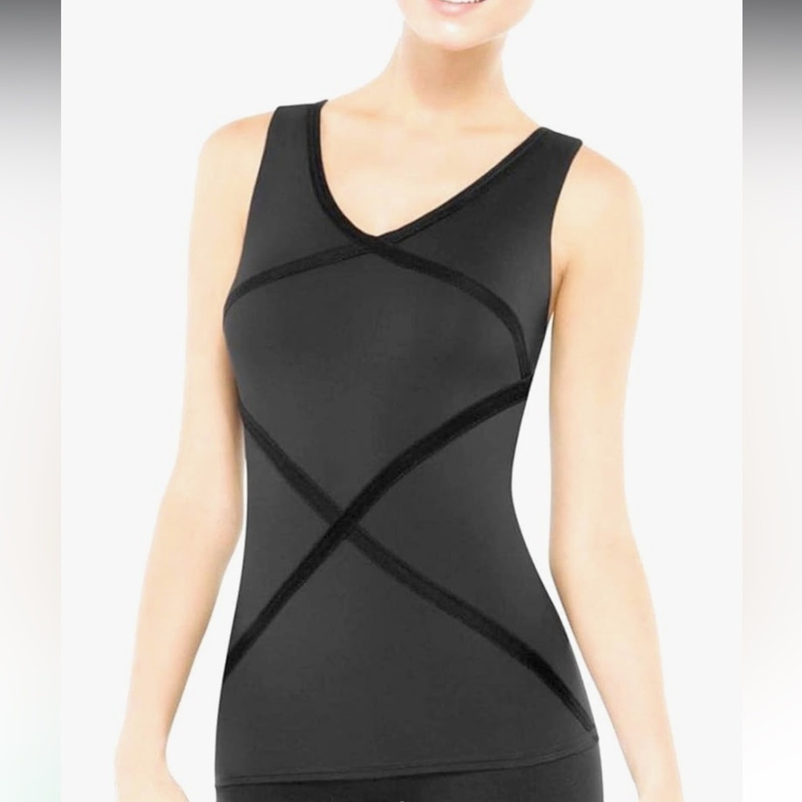 Spanx Hourglass Racerback Shapewear Tank top-Black-Large