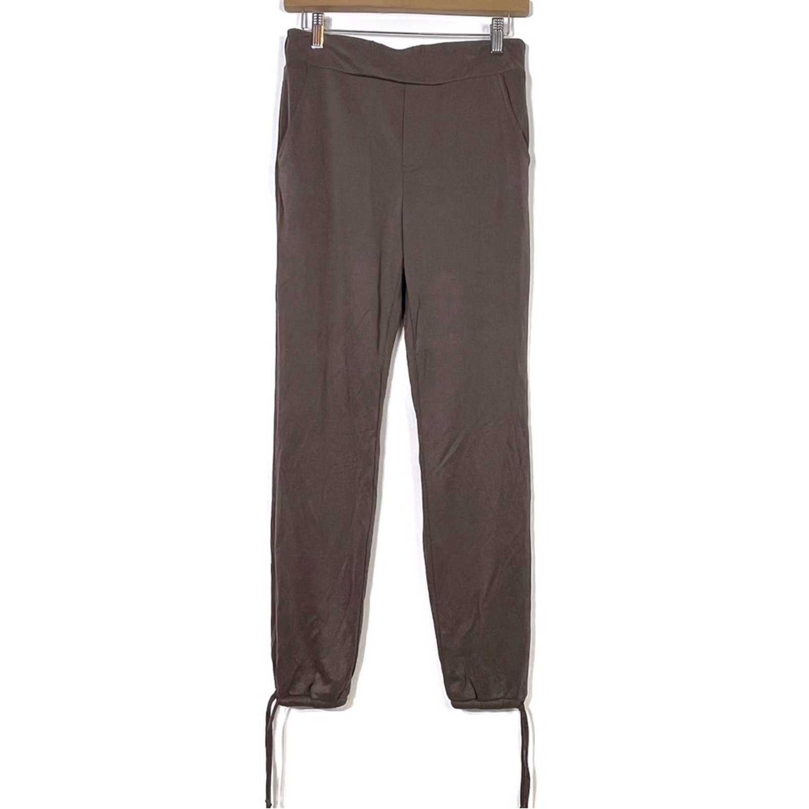 Michael Stars Brown Jogger with Ankle Ties Size Small EUC
