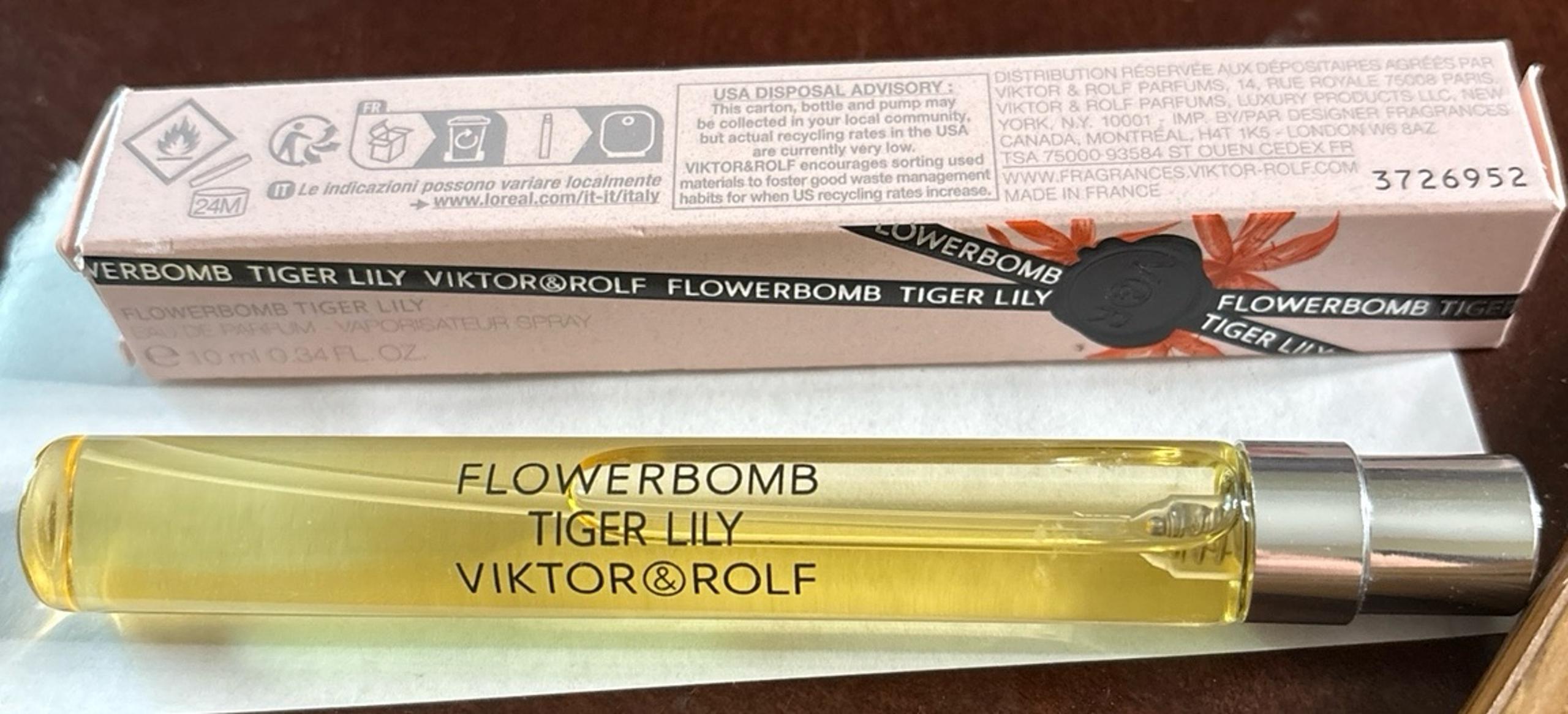 Victor & Rolf Tiger Lily Eau De Parfum TRAVEL Spray .34 FL OZ/10ML (Used)
