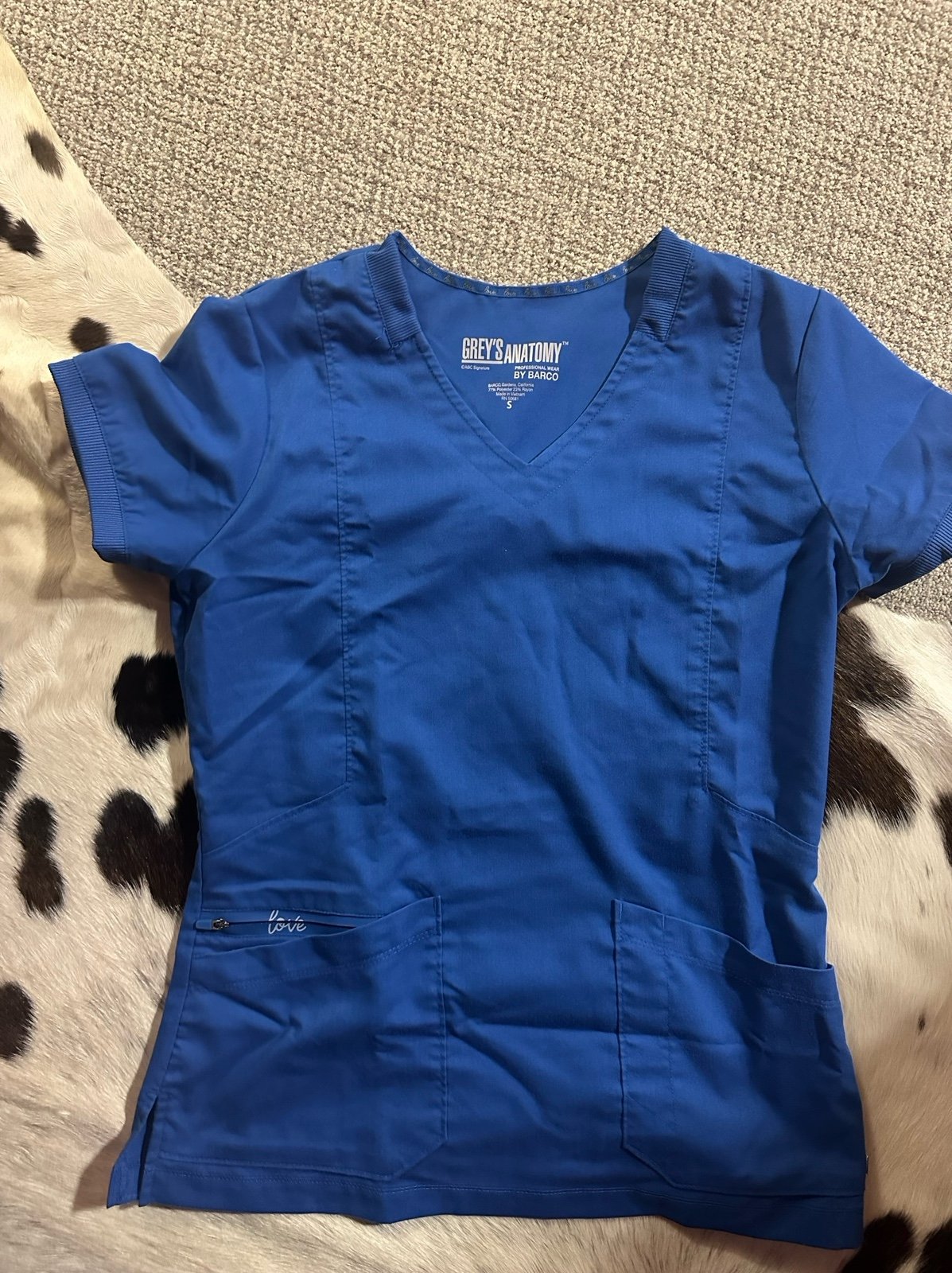Greys anatomy by Barco scrub set royal blue small