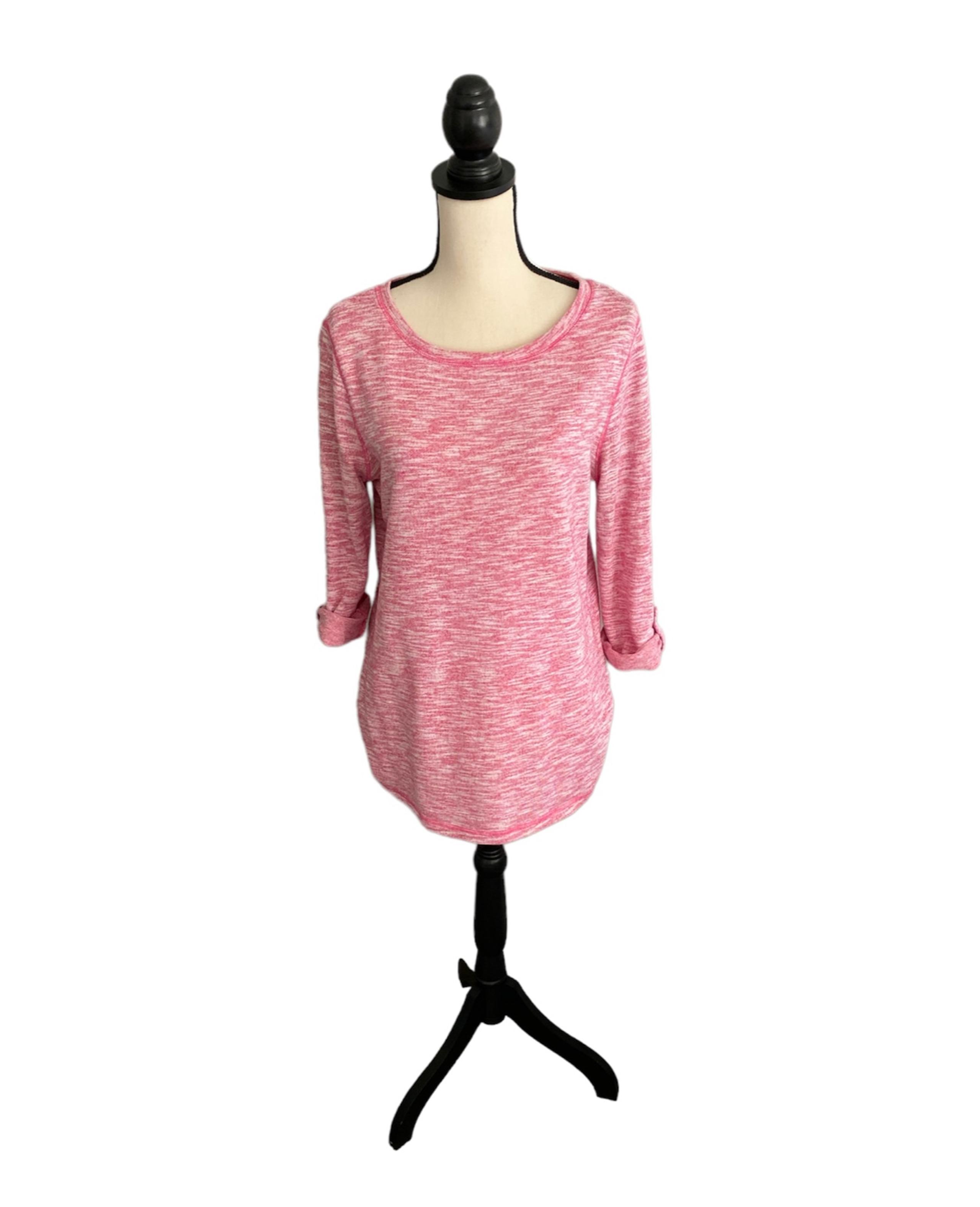 White Stag Pink 3/4 Sleeve Knit Top Size M