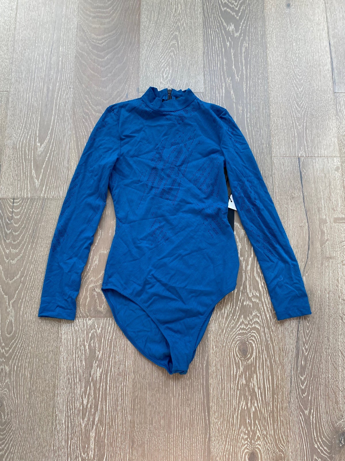 Koral blue long-sleeve bodysuit