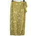 Vintage 90s Ann Taylor Green Floral Silk Wrap Maxi Skirt Womens 8 / S