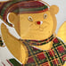 Culver Yule Bear Christmas Lowball Whiskey Rocks Glasses 22k Gold Vintage Set 4