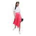 New ASOS Design Women's 6 Small Pink Asymmetrical Hem Midi A Line Skirt Snake