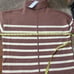 NWT Line & Dot large cozy soft brown cream striped turtleneck relaxed fit