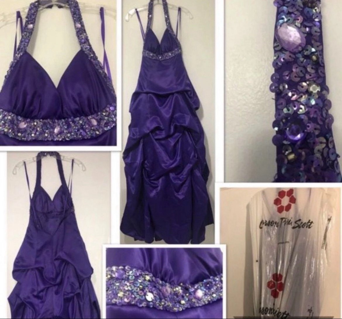 Royal Queen Purple Sequins Ballgown Dress