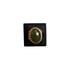 Size 8 Vintage 18K GP Cabochon Jade Gemstone Golden Cocktail Ring