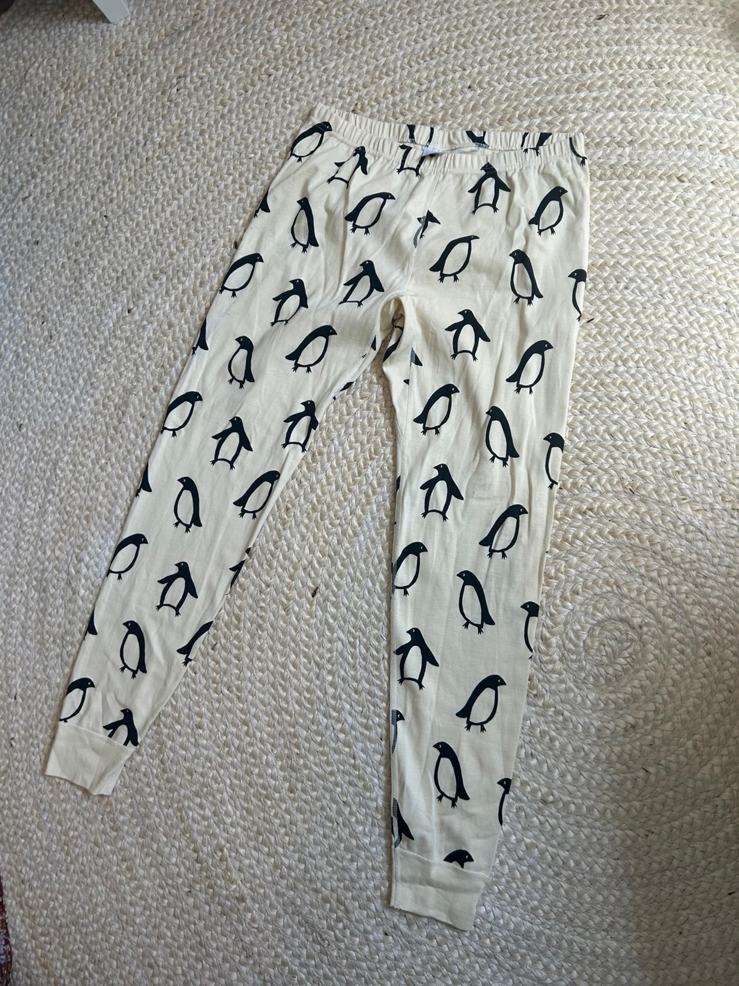 Hanna Andersson penguin pajama pants L women’s cotton ivory