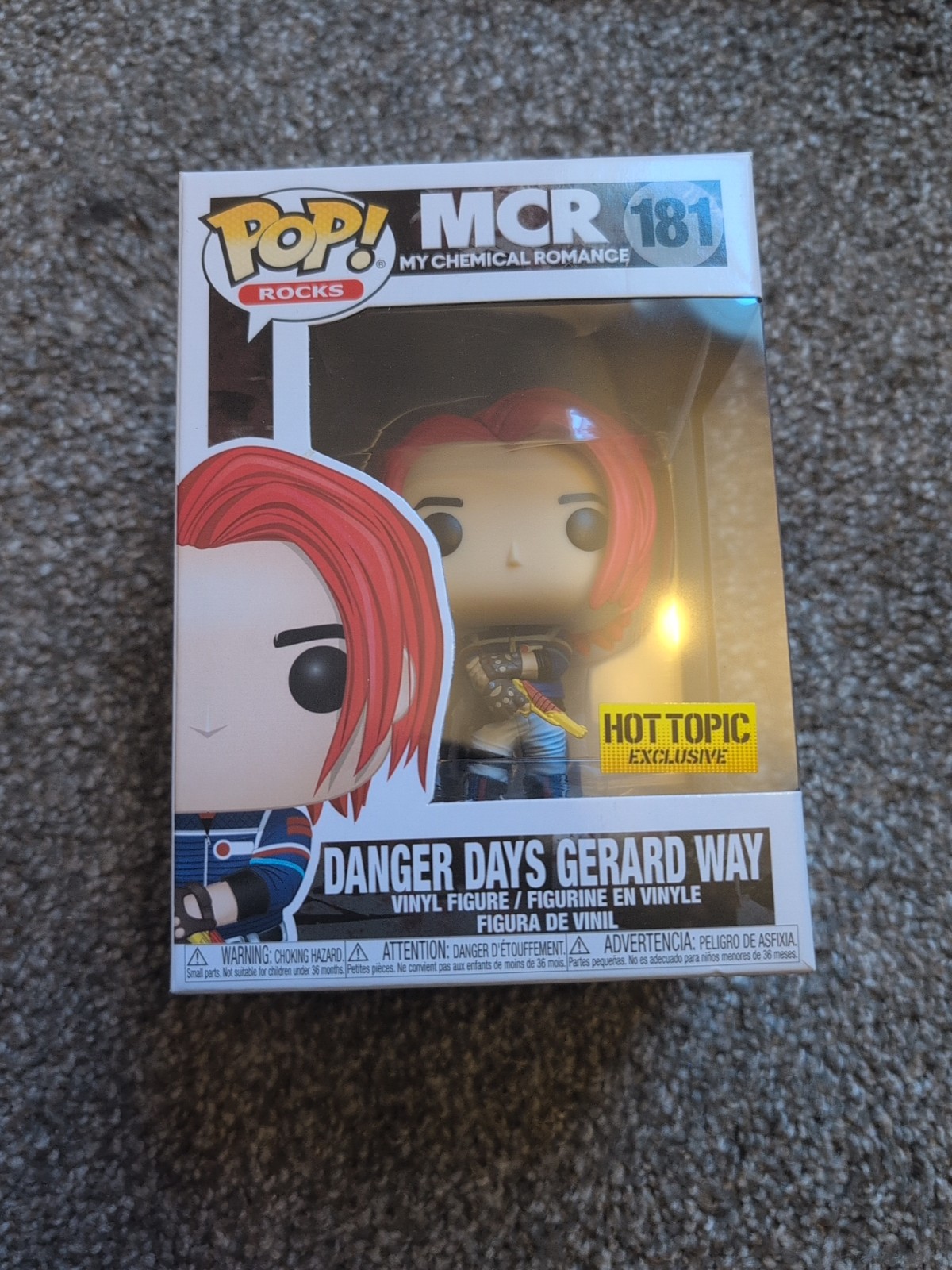 Funko POP Danger Days Gerard Way #181 Vinyl Figure MCR Hot Topic Exclusive