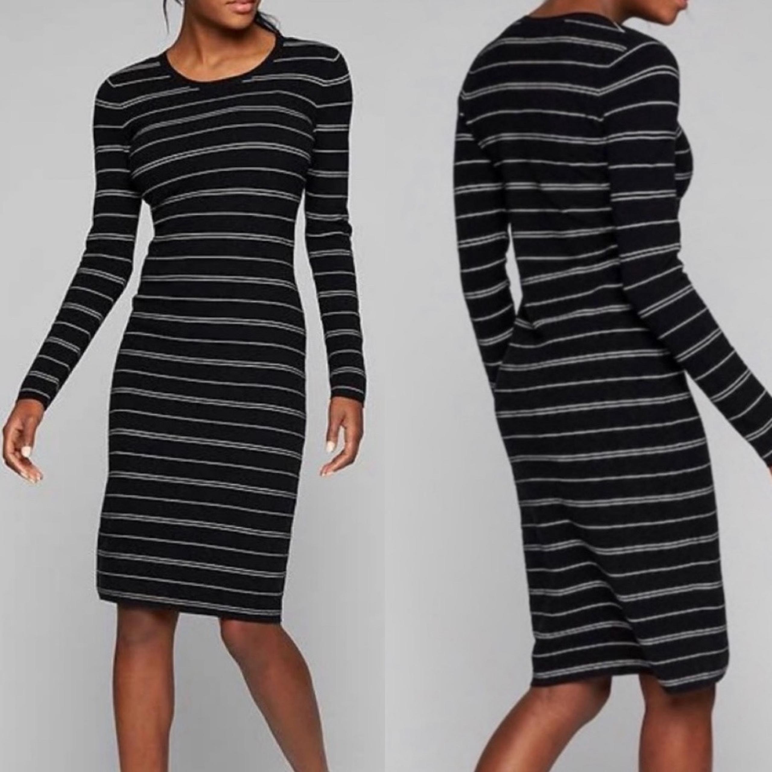 Athleta Sweater Weather Midi Wool Blend Long Sleeve Sheath Dress Size Medium