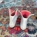 Vintage Roller Derby Skates Size 8 White Hot Pink Roller Skates