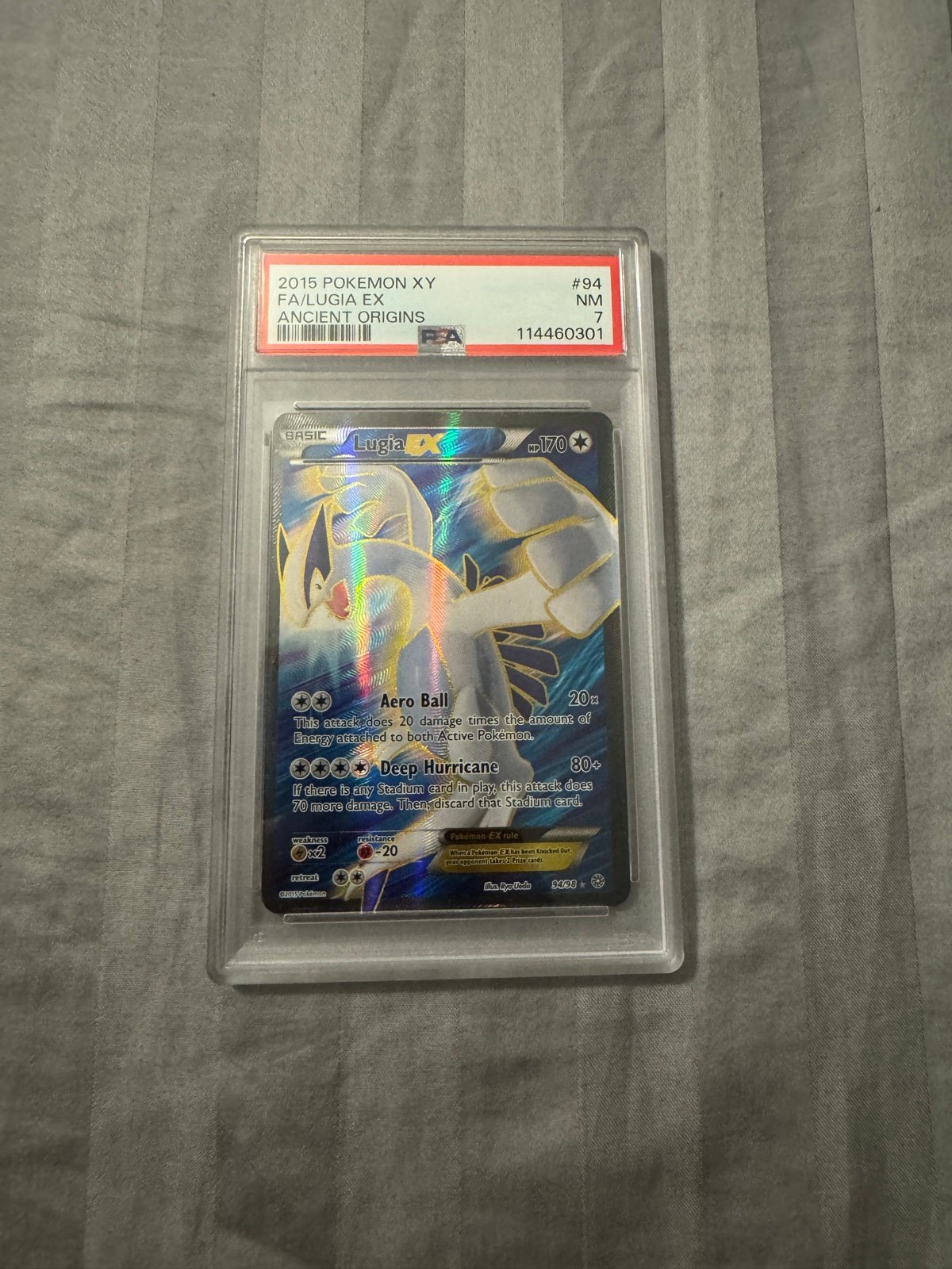 Pokémon Lugia EX 94/98 Full Art Ancient Origins PSA 7