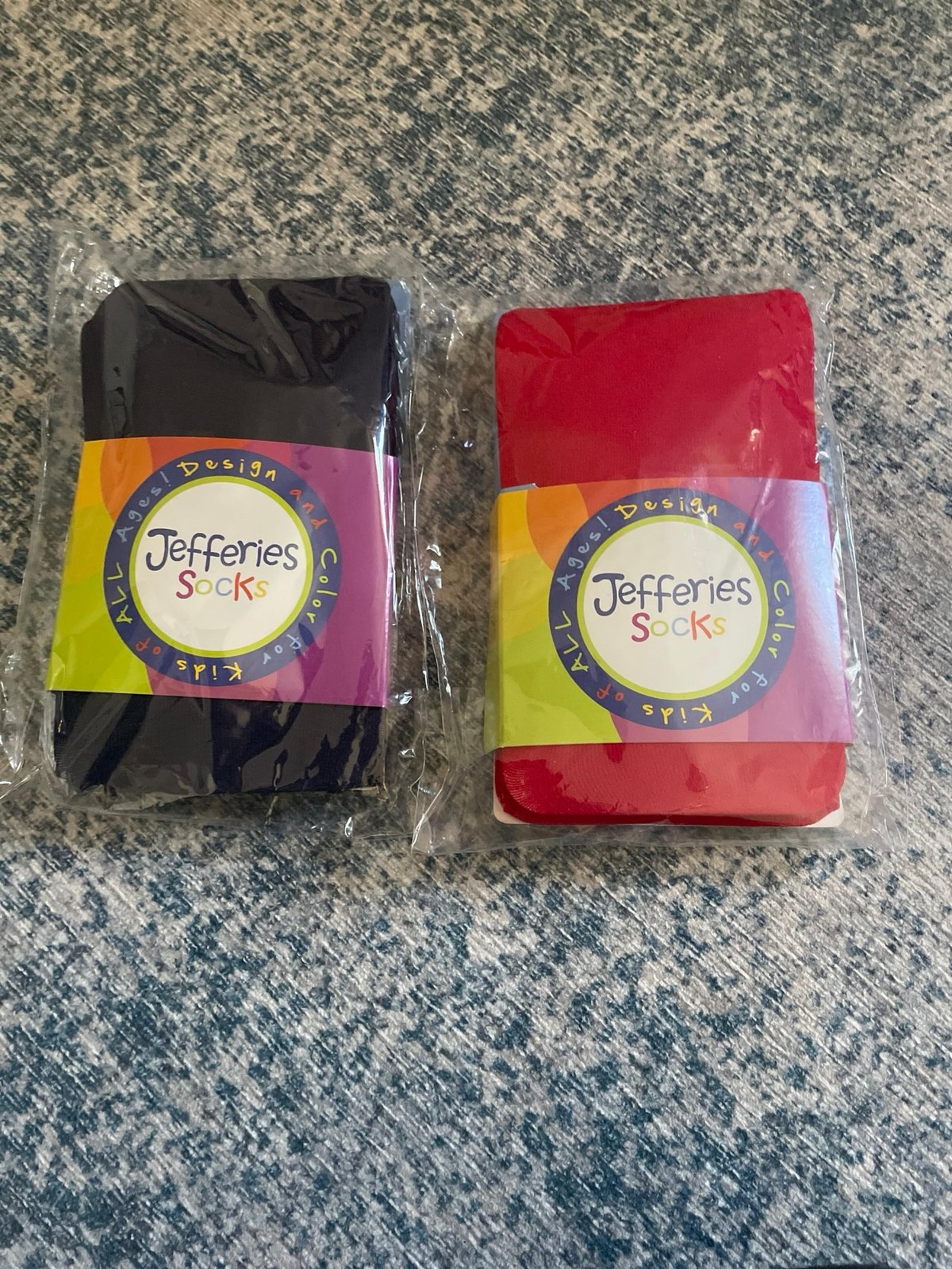 Brand new kids Jeffries socks tights (red and navy blue 8/10)