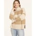 J. Crew Striped Turtleneck Sweater Supersoft Yarn Merino Wool Alpaca Pink