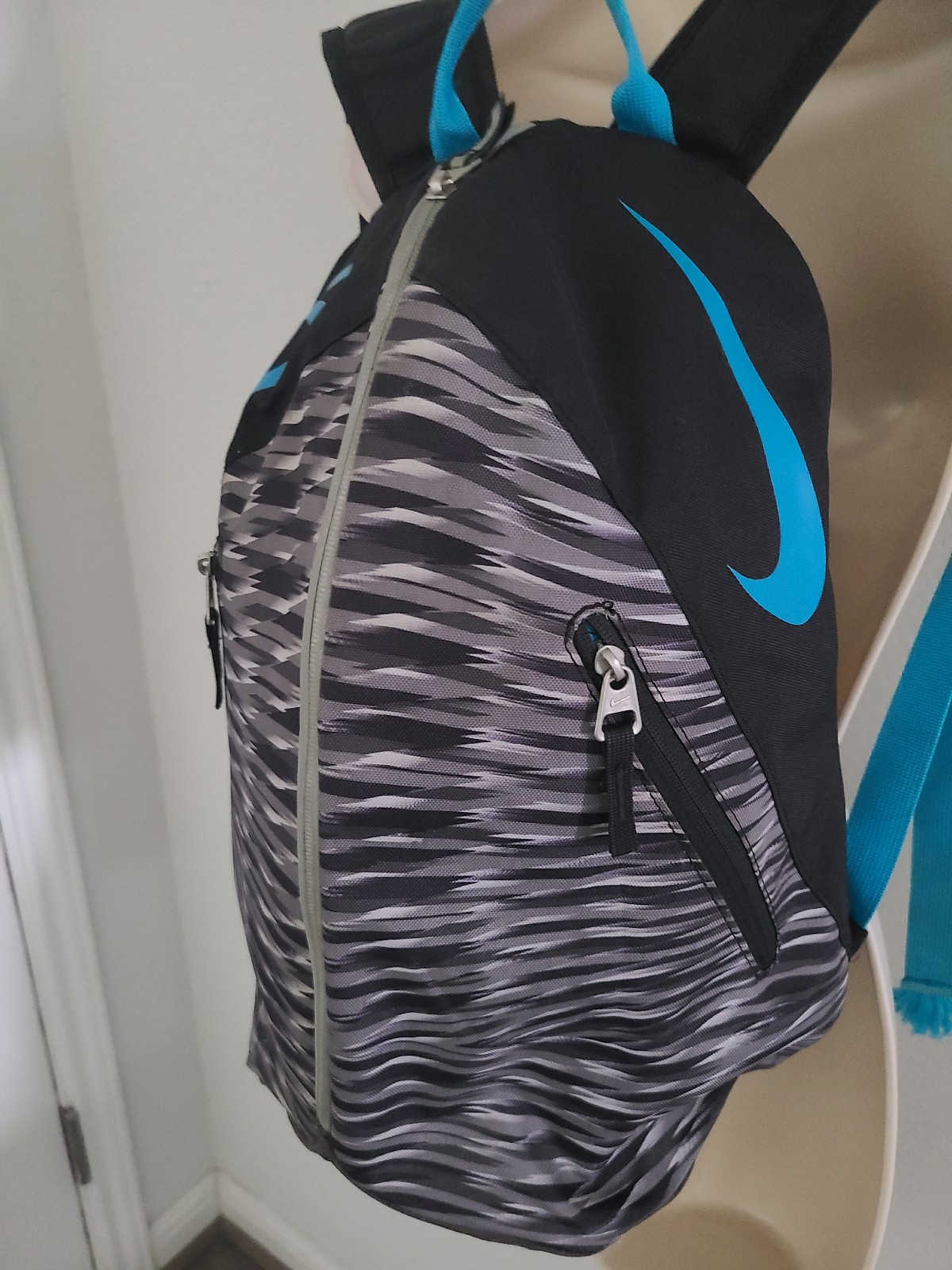 Nike KD VIII Max Air Kevin Durant Black & Blue Neon Backpack Bag Basketball