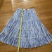 J. Crew Women Tiered Midi Skirt Size Medium M Blue Stripes AO838 Nautical Lined