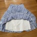 J. Crew Women Tiered Midi Skirt Size Medium M Blue Stripes AO838 Nautical Lined