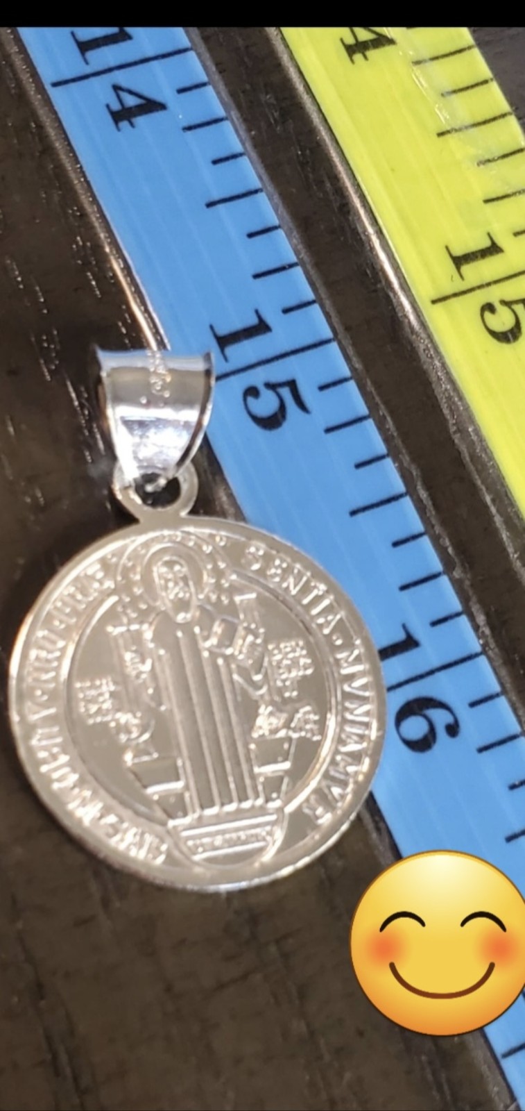 Medalla san benito 925 necklace