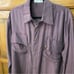 Faith Connexion Gray Silk Snap Blouse Large