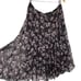 Vintage Silk Floral Print Skirt Pleated Purple Black Midi Prairie Womens 16 P