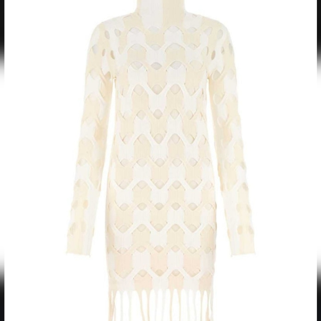 995 DION LEE Two Tone Cable Mini Dress XS/S