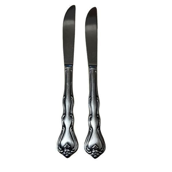 Noritake 18-8 Stainless Japan NTK Sylvia Flatware Silverware Dinner Knife (2)