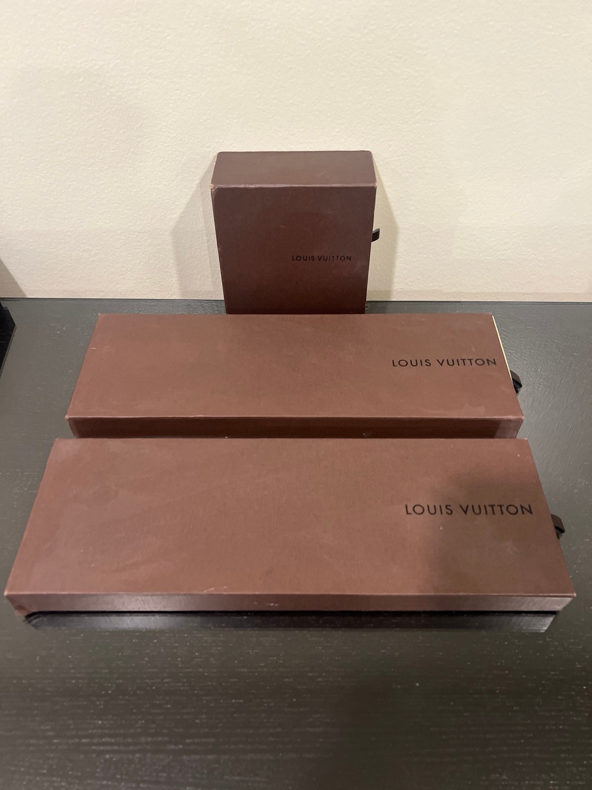 Louis Vuitton boxes 3 and 1 shoe bag