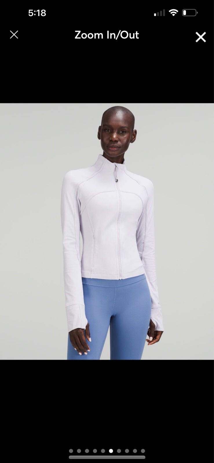 NWT Lululemon Define Cropped high quality Jacket Ribbed Faint Lavender Size 6