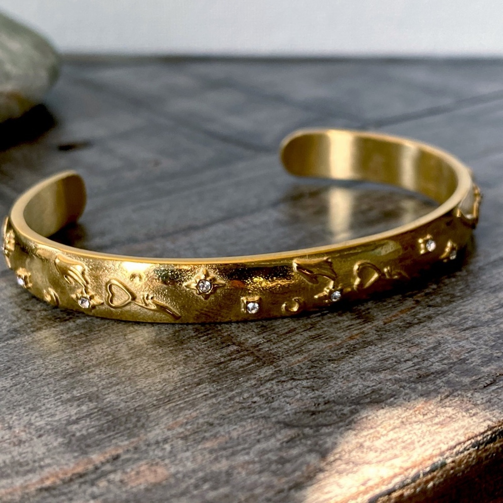 NEW Celestial Heart in Hand Layering Bracelet
