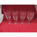 Libbey Sirrus Clear Water Goblets, Set of 4, Vintage Ribbed Stemware, 7.5 H