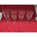Libbey Sirrus Clear Water Goblets, Set of 4, Vintage Ribbed Stemware, 7.5 H