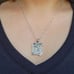New Solid 925 Sterling Silver Torah Scroll Star of David Necklace