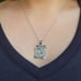 New Solid 925 Sterling Silver Torah Scroll Star of David Necklace
