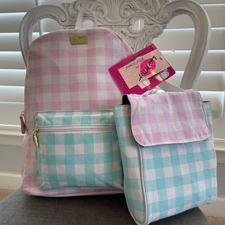 Betsey Johnson Plaid Backpack & Cooler