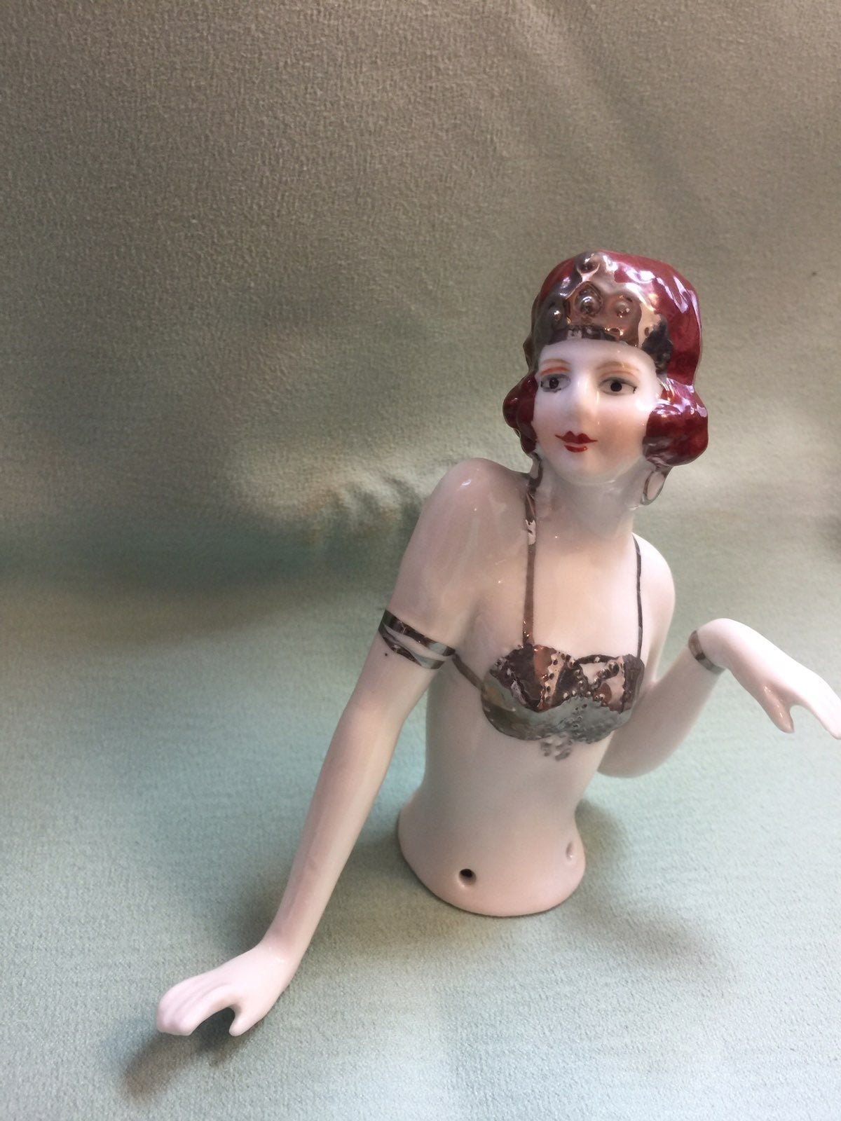 Mata Hari 1920s Style Pin Cushion Pincushion Half Doll